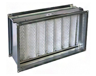 Канальные фильтры прямоугольного сечения (гофрированного типа)